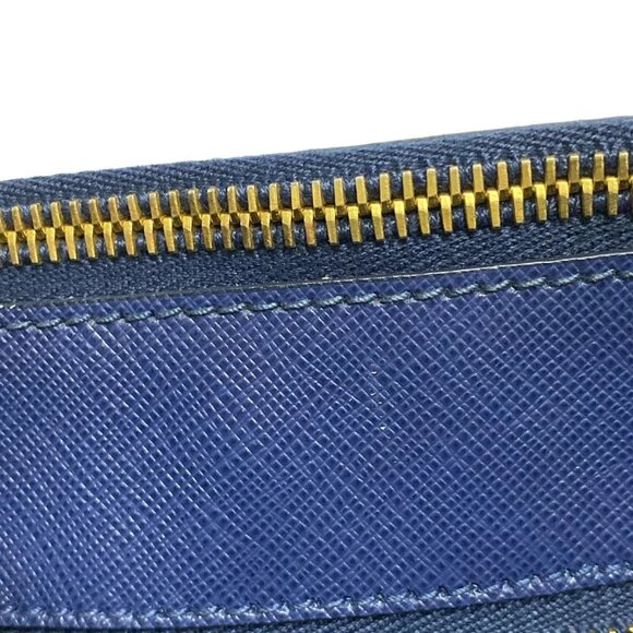 Auth PRADA Galleria Large Bag (Women's) Blue Saffiano Lux (Leather) Tote Bag - Picture 12 of 15